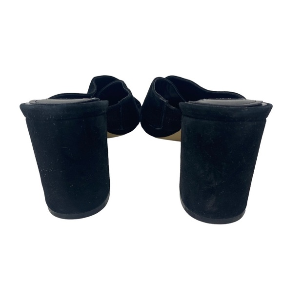 White House Black Market Women's Reese Black Suede Heeled Sandals Heels Sz 7.5M - Picture 5 of 12